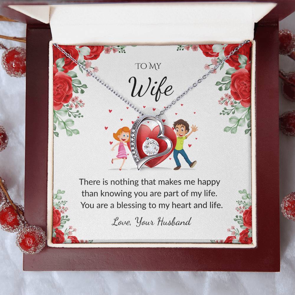Forever Love Necklace for Wife – Eternal Bond Gift Card Included