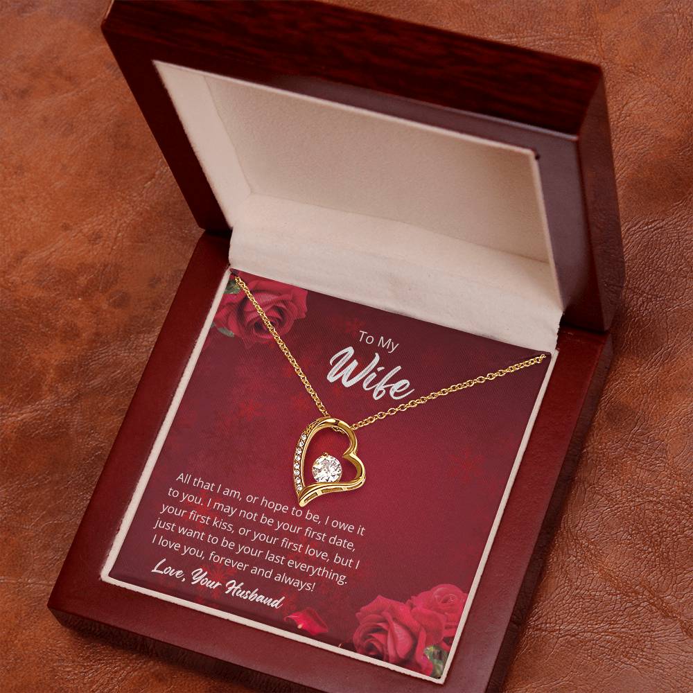 Forever Love Necklace for Wife – Valentine’s Day Gift Message Card