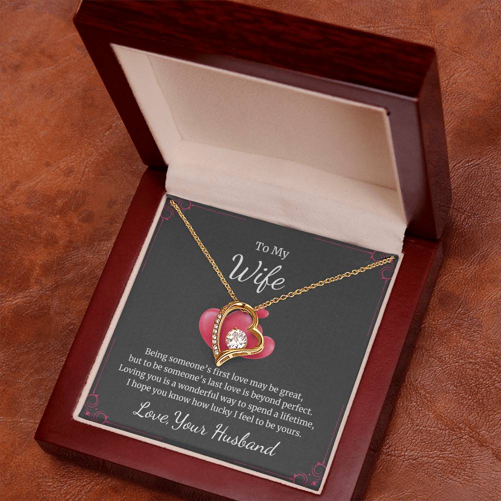 Forever Love Necklace for Wife – Heartfelt Gift with Personalized Card