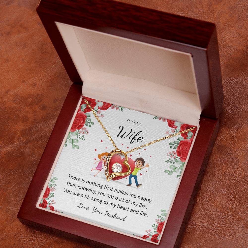Forever Love Necklace for Wife – Eternal Bond Gift Card Included