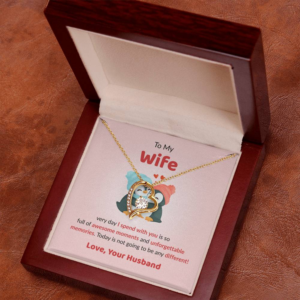 Forever Love Necklace for Wife – Forever & Always Love Note Included