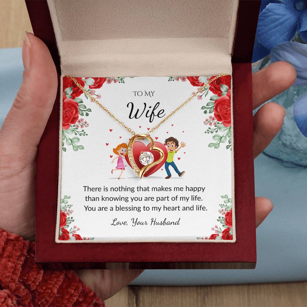Forever Love Necklace for Wife – Eternal Bond Gift Card Included