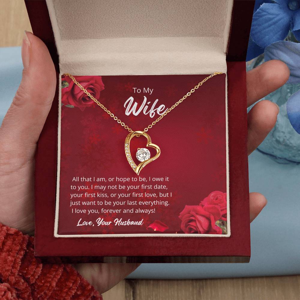 Forever Love Necklace for Wife – Valentine’s Day Gift Message Card