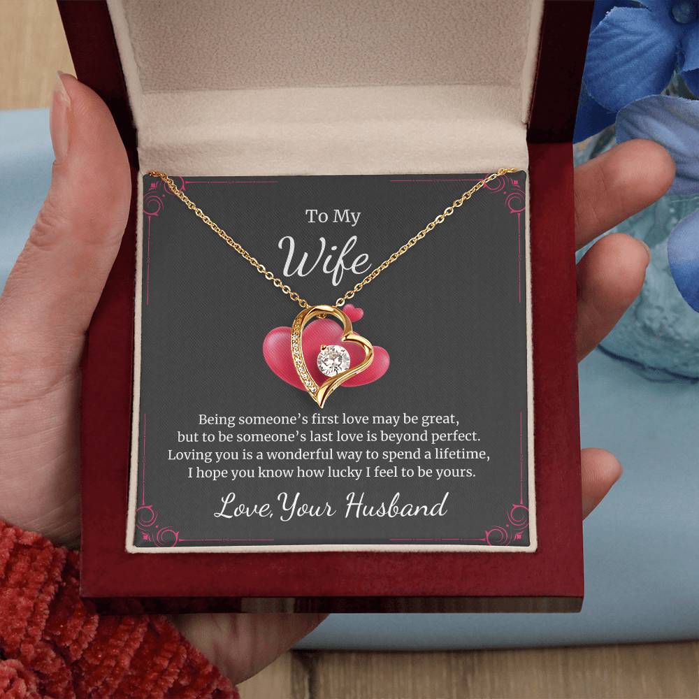Forever Love Necklace for Wife – Heartfelt Gift with Personalized Card