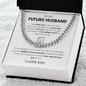 Cuban Link Chain for Future Husband – Personalized Gift Message Card