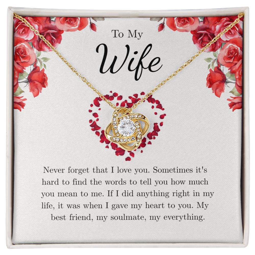 Love Knot Necklace for Wife – Forever and Always Custom Message