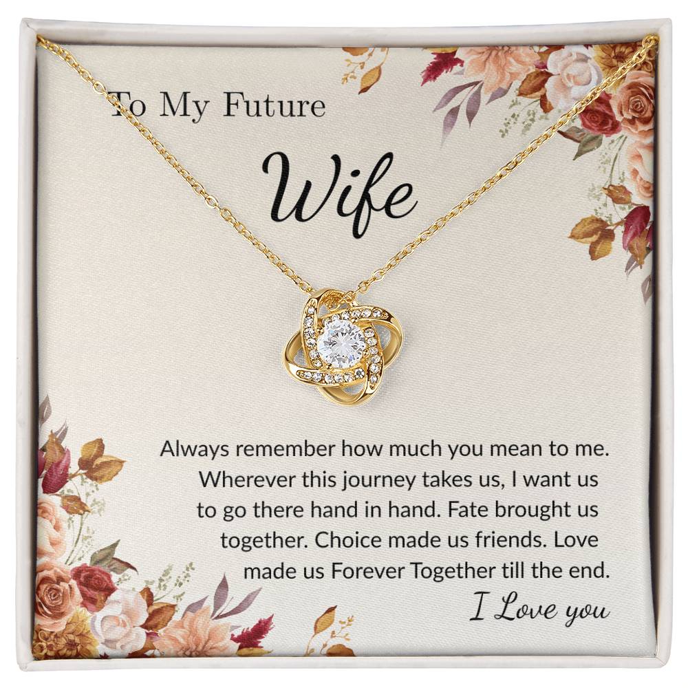 Love Knot Necklace for Wife – Surprise Gift with Personalized Note