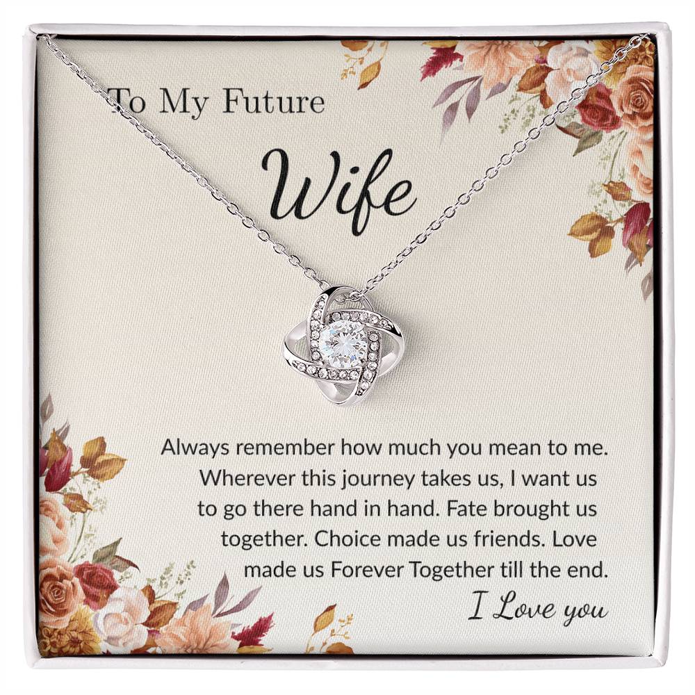 Love Knot Necklace for Wife – Surprise Gift with Personalized Note