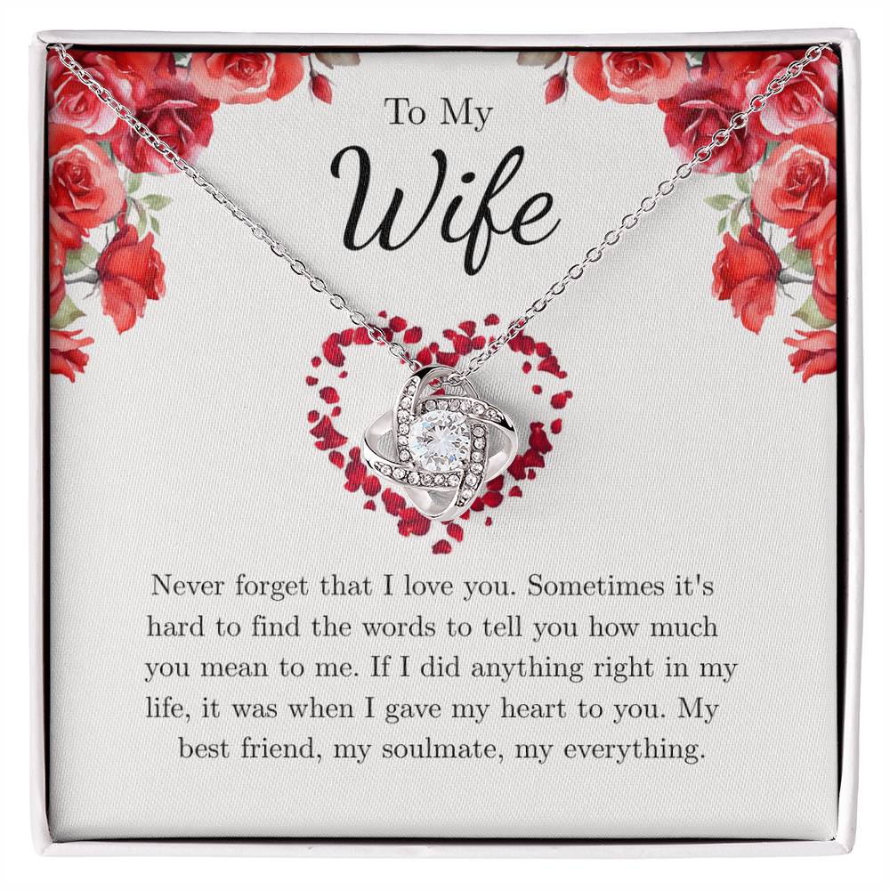 Love Knot Necklace for Wife – Forever and Always Custom Message