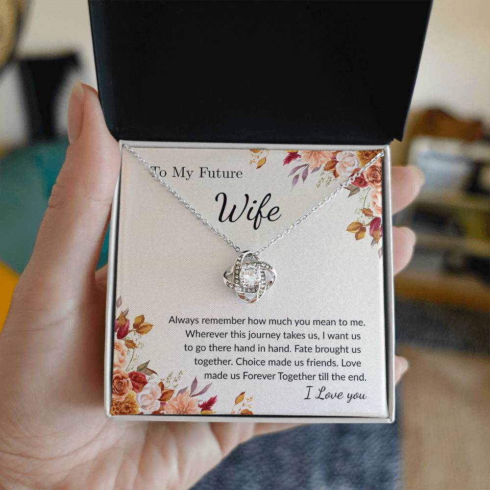 Love Knot Necklace for Wife – Surprise Gift with Personalized Note