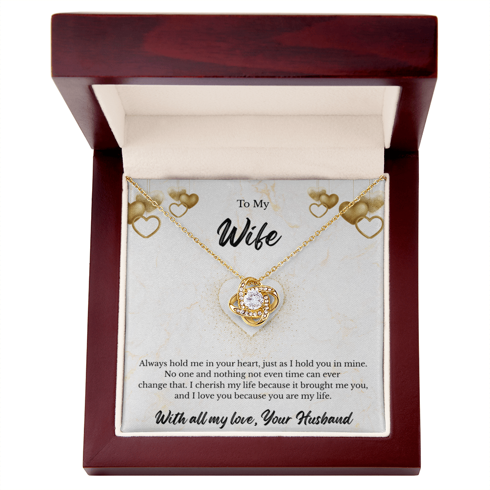 Love Knot Necklace for Wife - Personalized Gift Message Gard