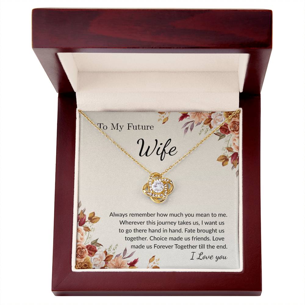 Love Knot Necklace for Wife – Surprise Gift with Personalized Note