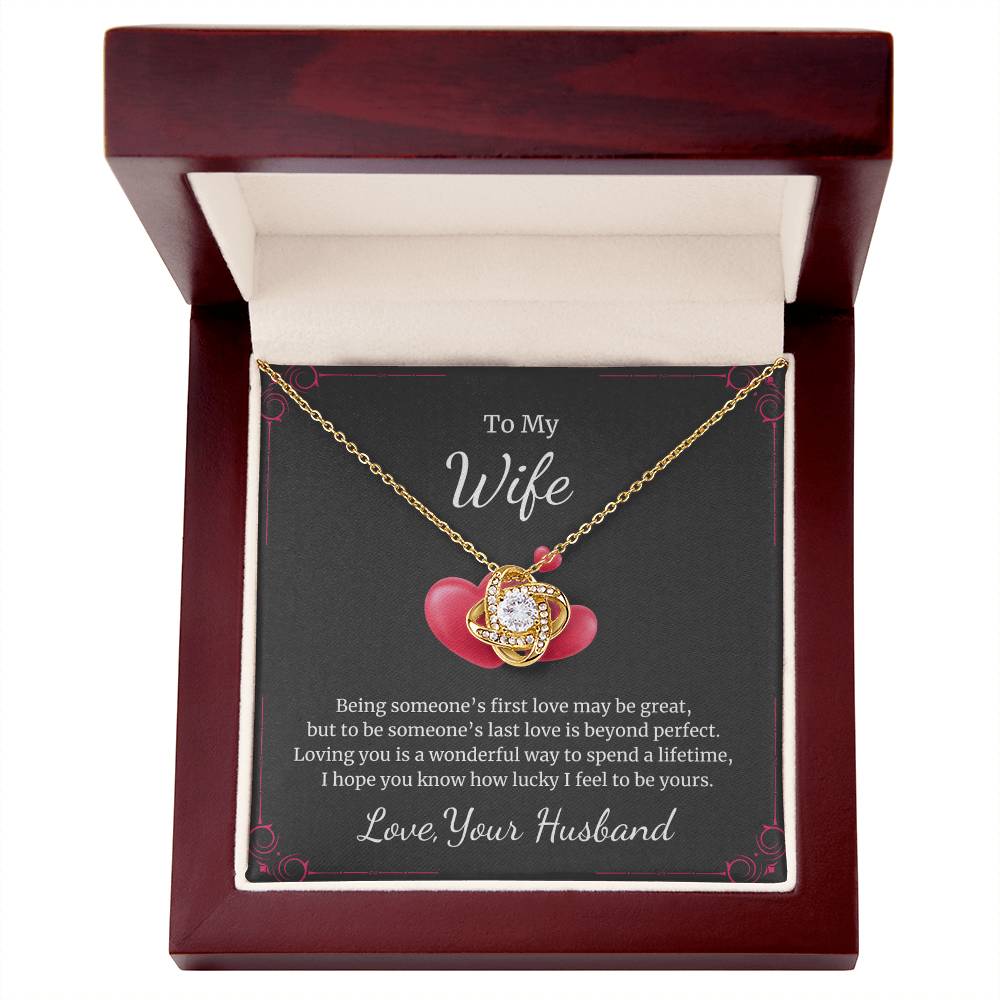 Love Knot Necklace for Wife – Thinking of You Sentimental Card
