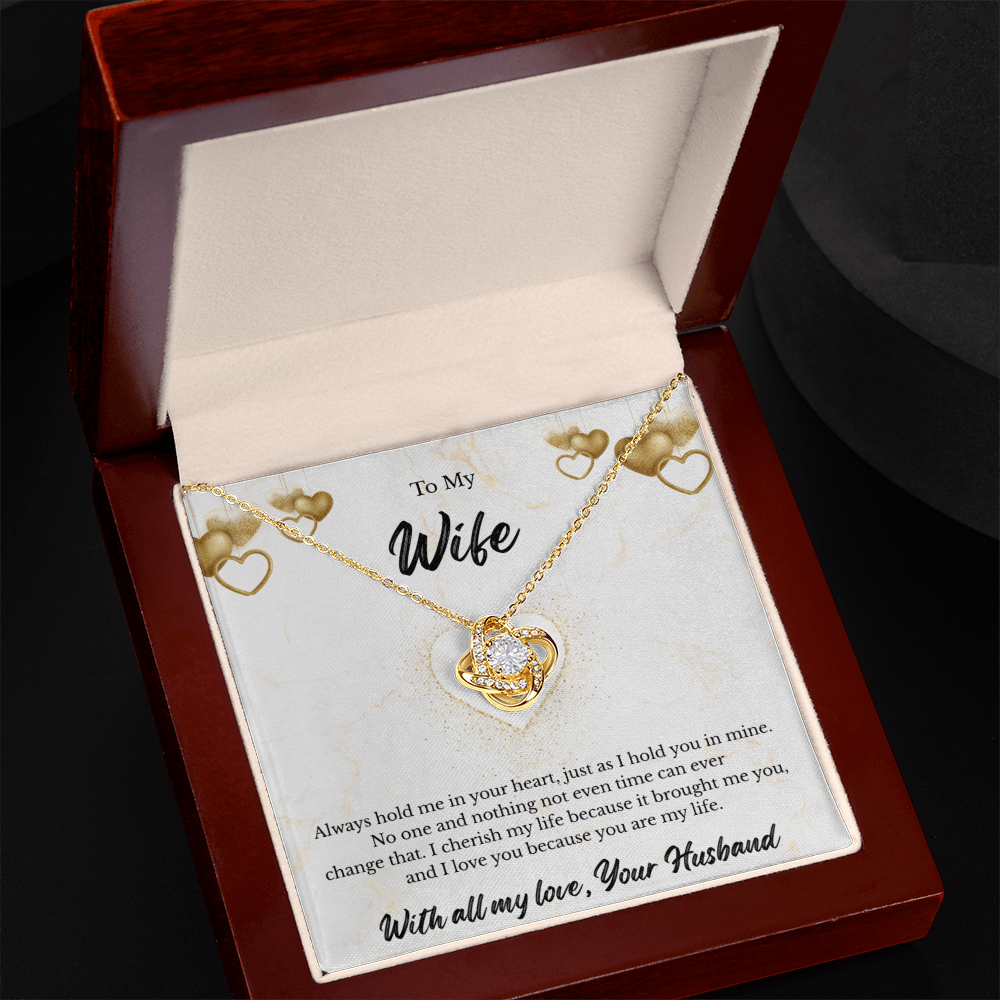 Love Knot Necklace for Wife - Personalized Gift Message Gard