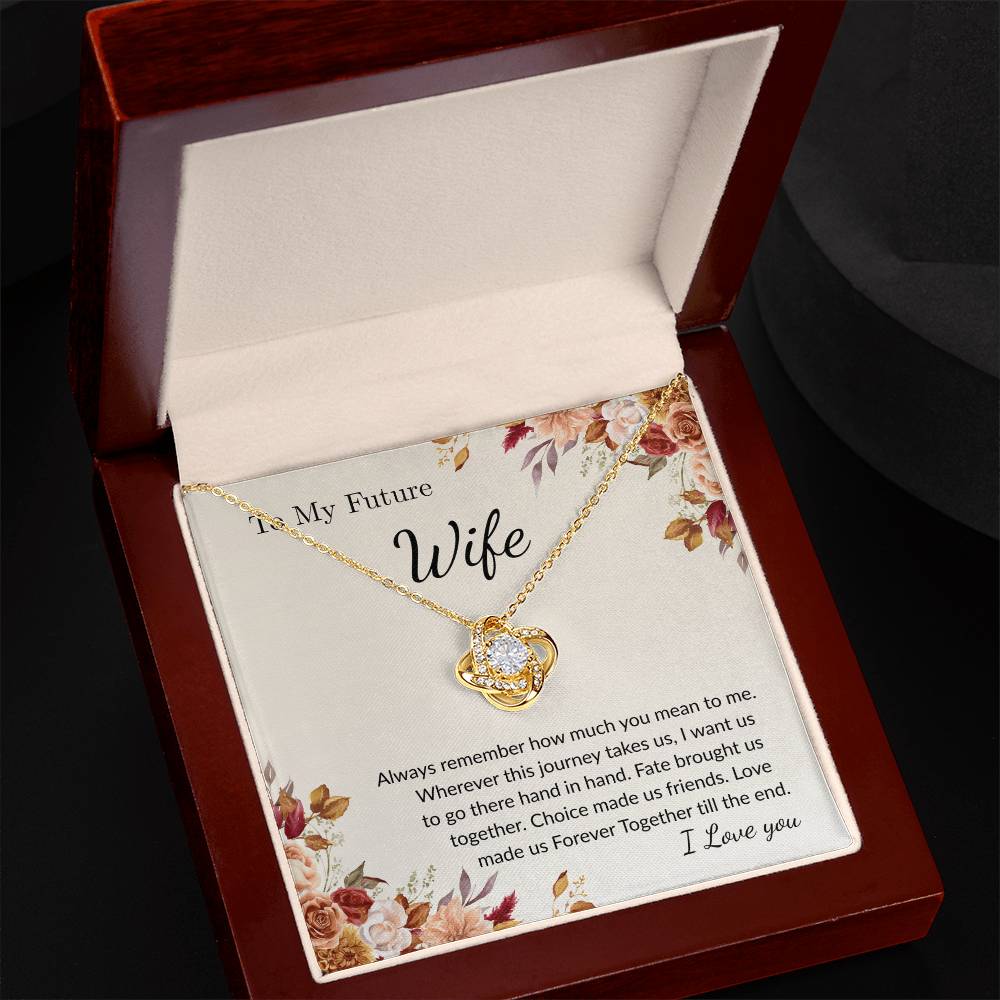 Love Knot Necklace for Wife – Surprise Gift with Personalized Note