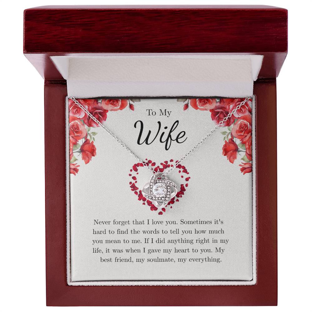 Love Knot Necklace for Wife – Forever and Always Custom Message