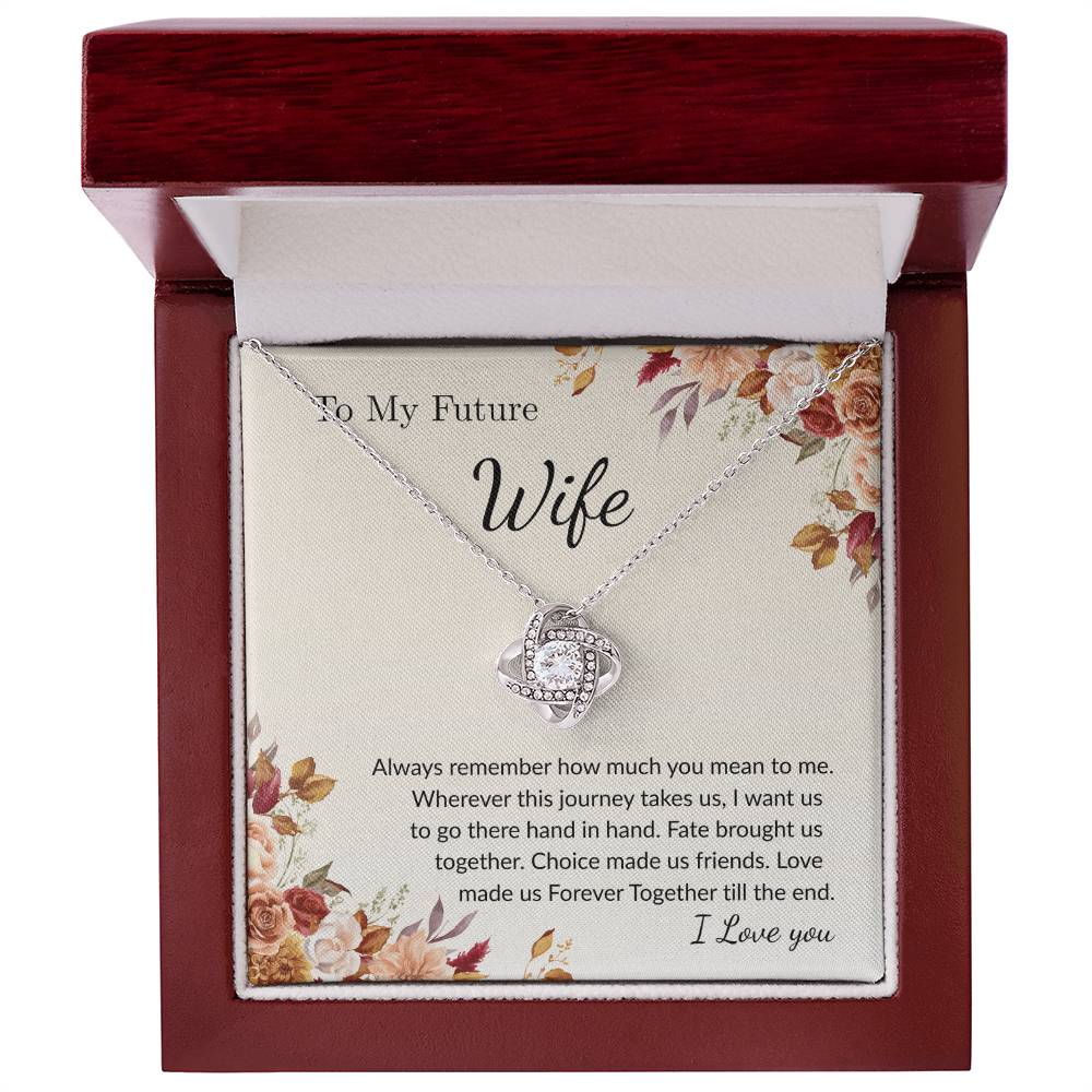 Love Knot Necklace for Wife – Surprise Gift with Personalized Note
