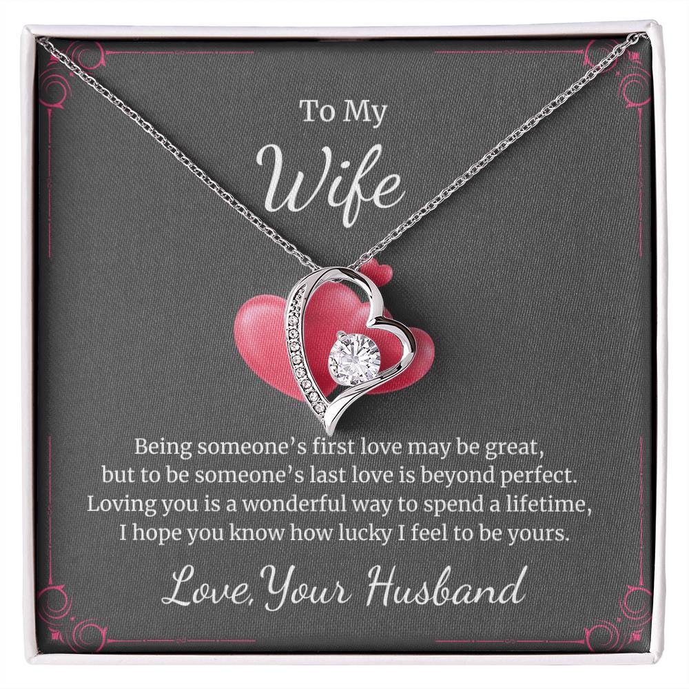 Forever Love Necklace for Wife – Heartfelt Gift with Personalized Card