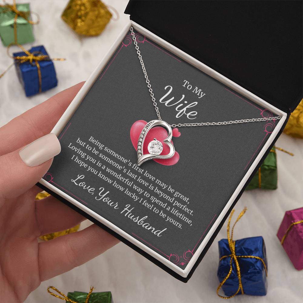 Forever Love Necklace for Wife – Heartfelt Gift with Personalized Card