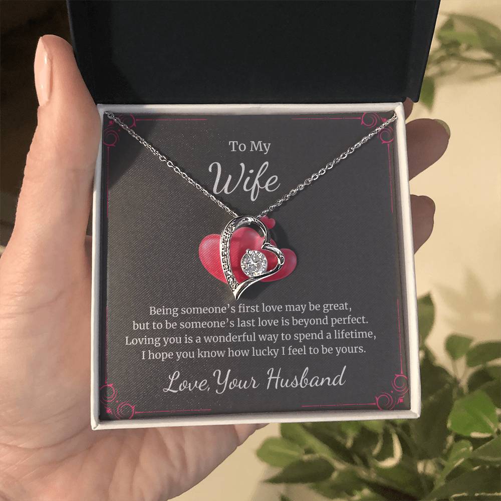 Forever Love Necklace for Wife – Heartfelt Gift with Personalized Card