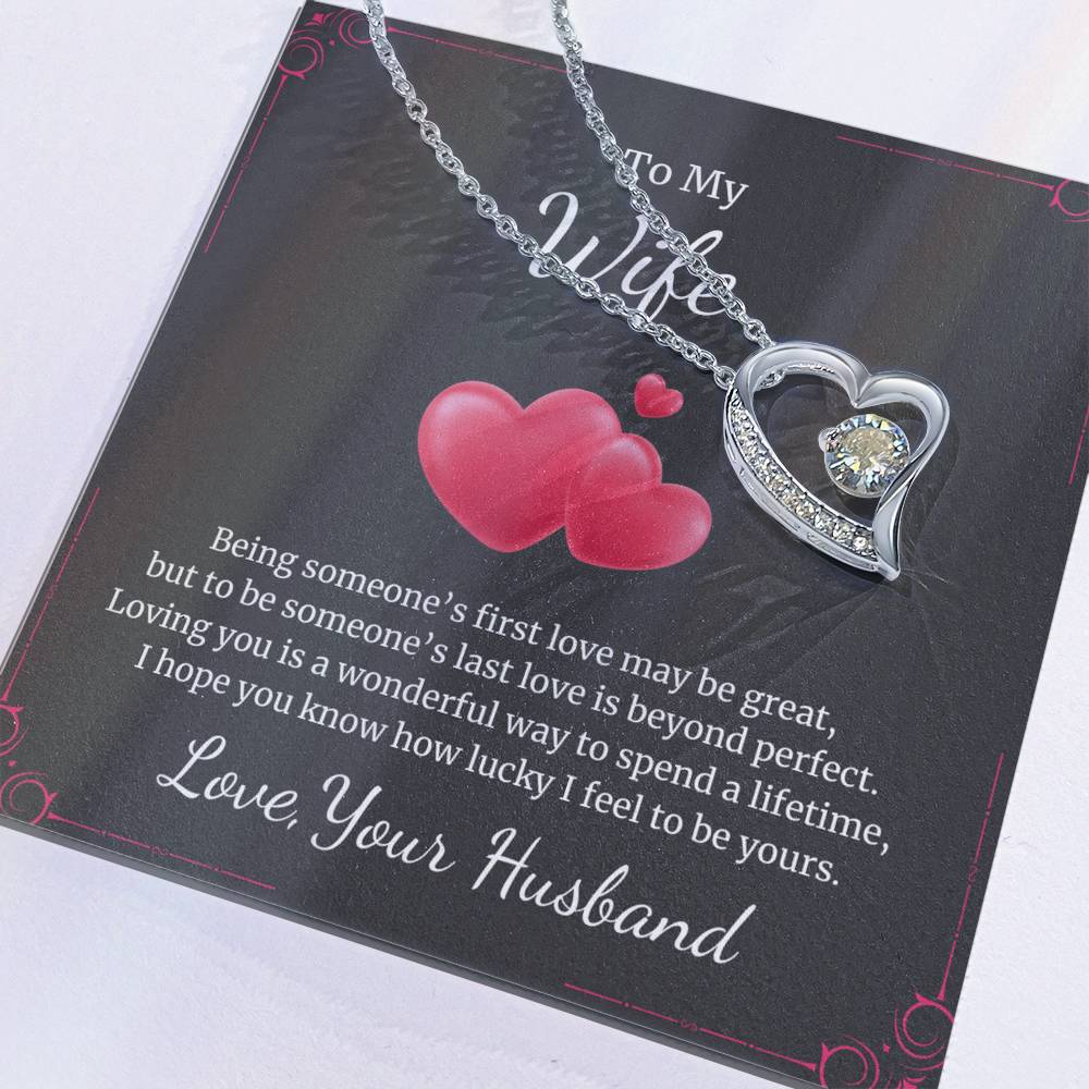 Forever Love Necklace for Wife – Heartfelt Gift with Personalized Card