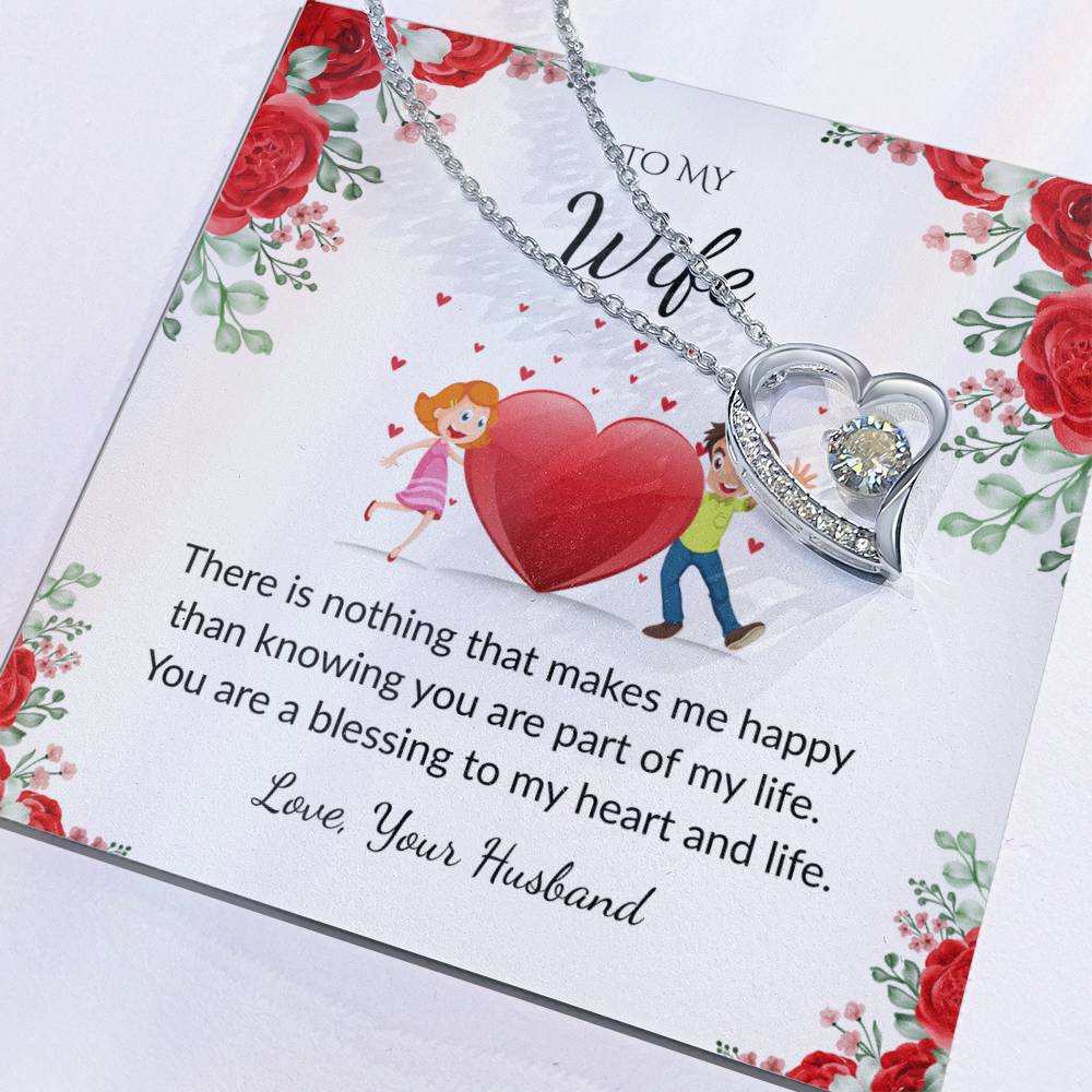 Forever Love Necklace for Wife – Eternal Bond Gift Card Included