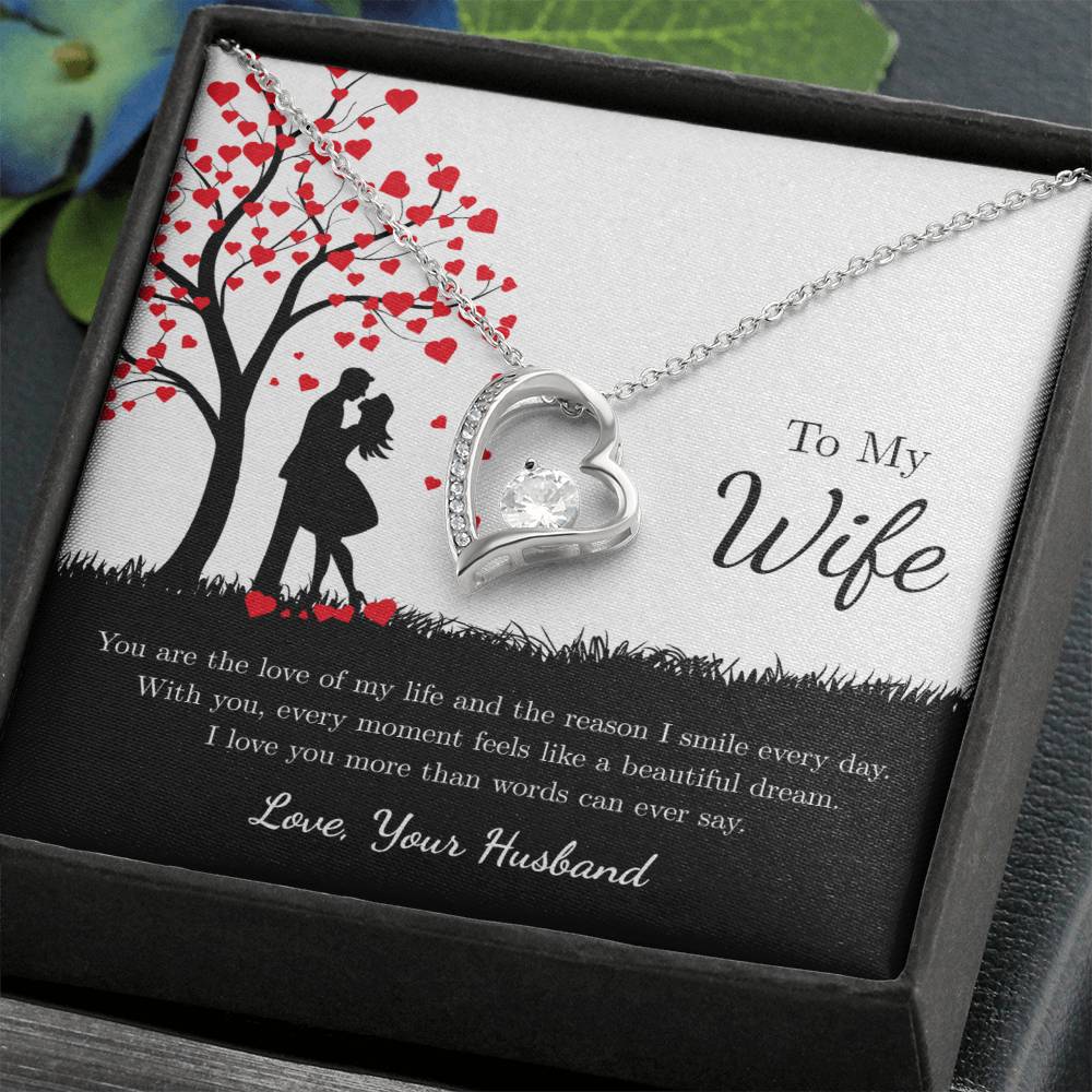 Forever Love Necklace for Wife – Soulmate Gift with Custom Card