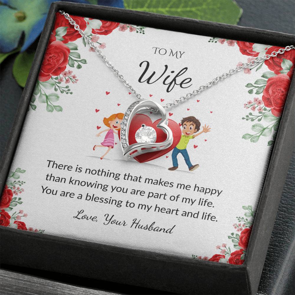 Forever Love Necklace for Wife – Eternal Bond Gift Card Included