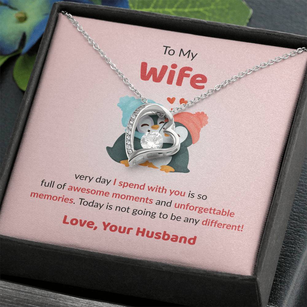 Forever Love Necklace for Wife – Forever & Always Love Note Included