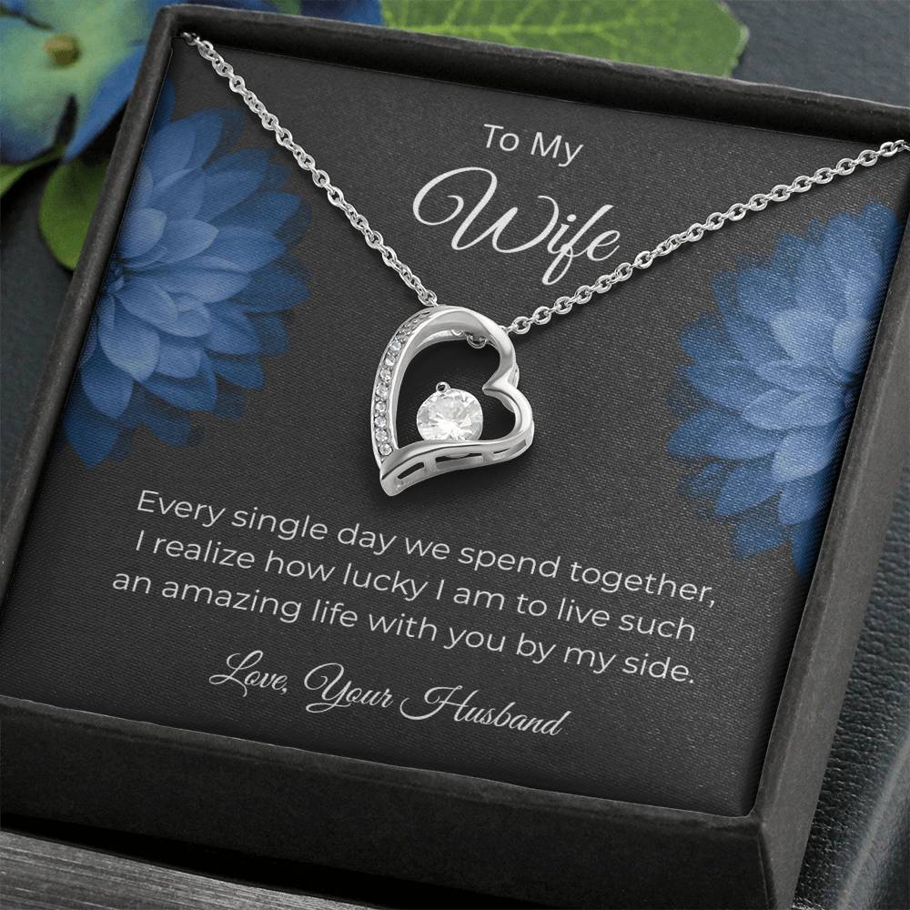 Forever Love Necklace for Wife – To the Love of My Life Custom Note