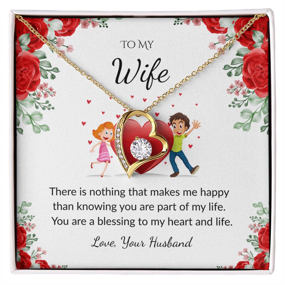 Forever Love Necklace for Wife – Eternal Bond Gift Card Included