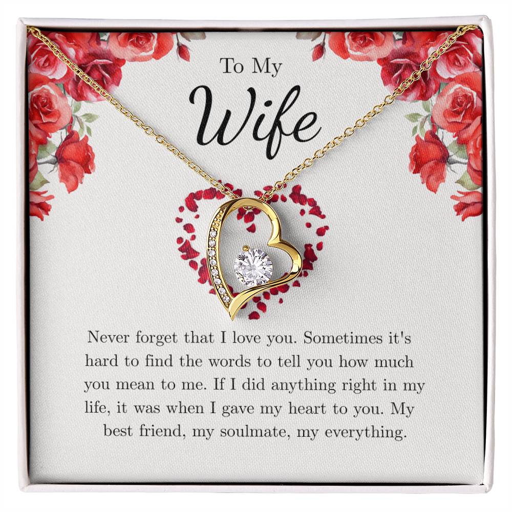 Forever Love Necklace for Wife – Just Because I Love You Message Card
