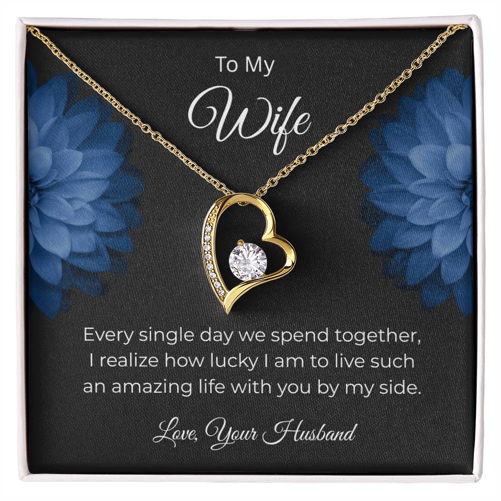 Forever Love Necklace for Wife – To the Love of My Life Custom Note