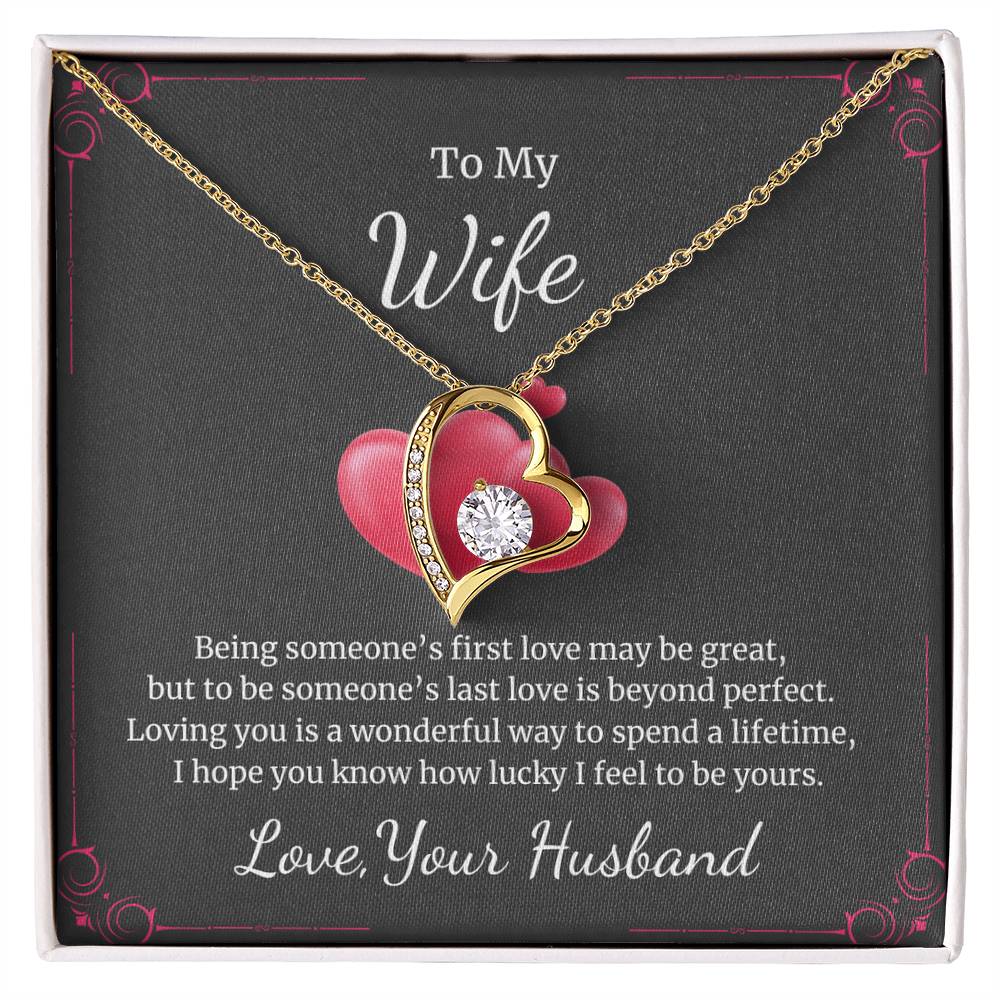 Forever Love Necklace for Wife – Heartfelt Gift with Personalized Card