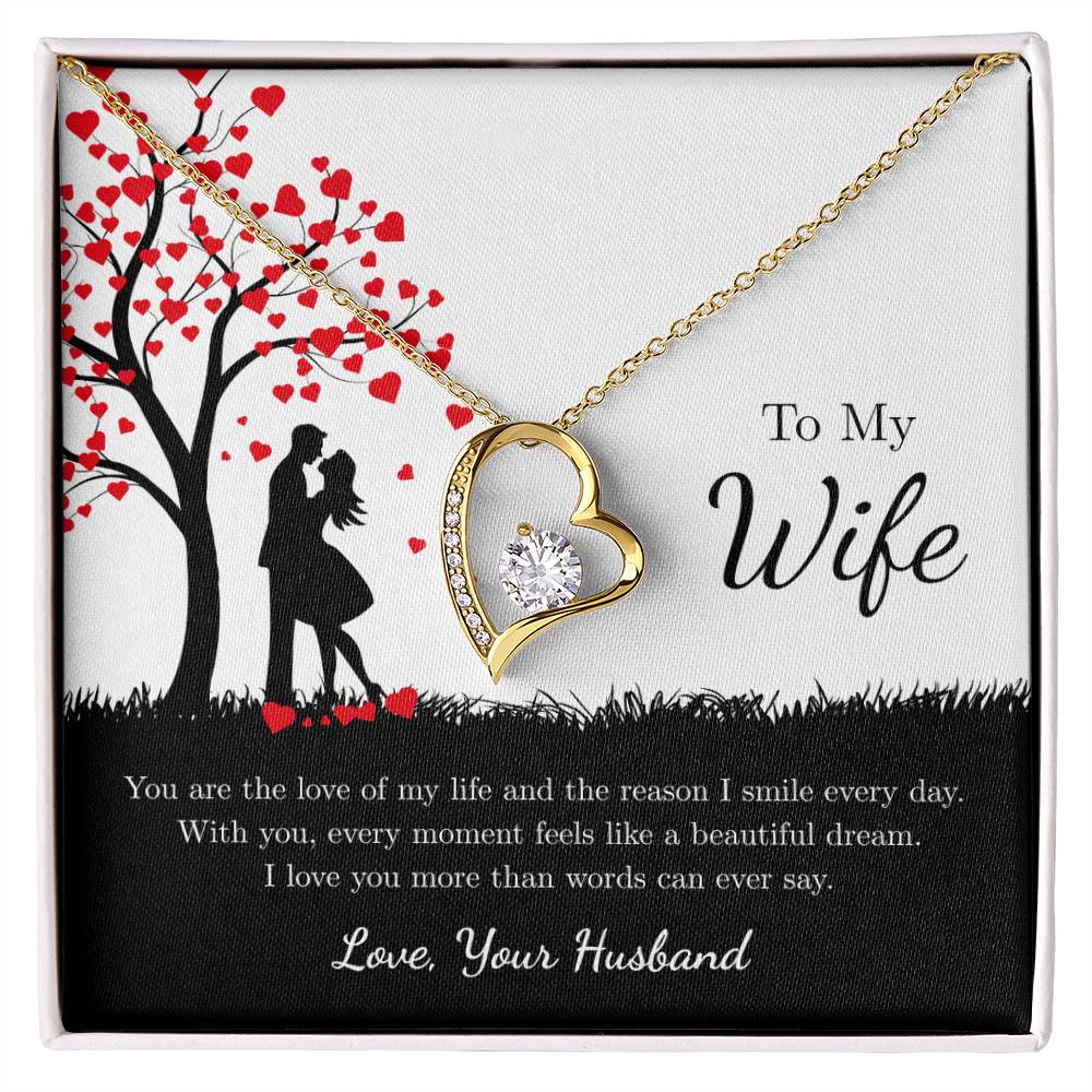 Forever Love Necklace for Wife – Soulmate Gift with Custom Card