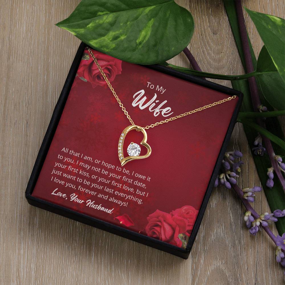 Forever Love Necklace for Wife – Valentine’s Day Gift Message Card