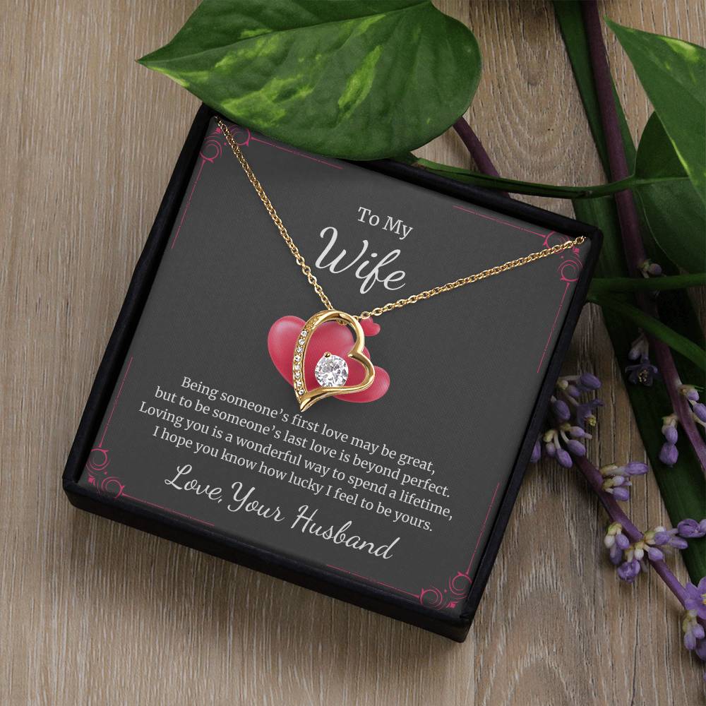 Forever Love Necklace for Wife – Heartfelt Gift with Personalized Card