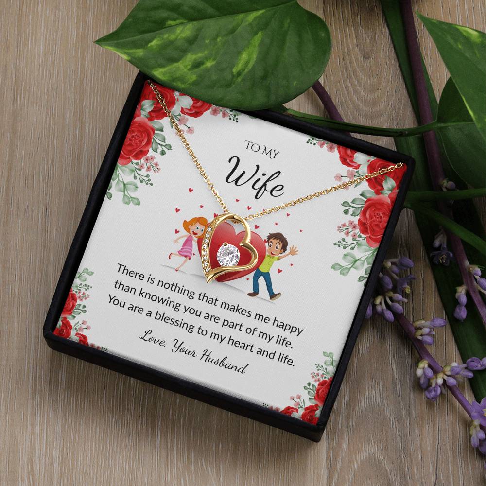 Forever Love Necklace for Wife – Eternal Bond Gift Card Included