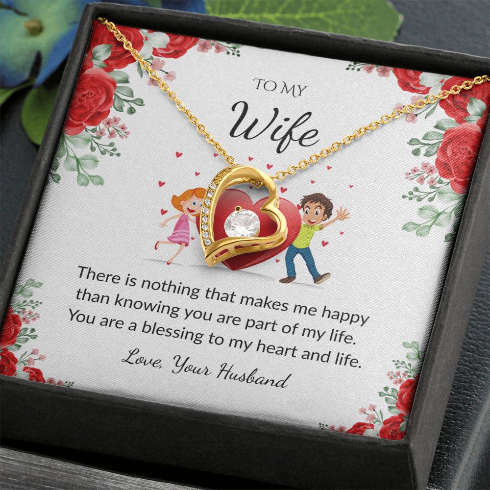Forever Love Necklace for Wife – Eternal Bond Gift Card Included