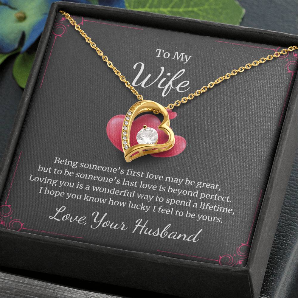 Forever Love Necklace for Wife – Heartfelt Gift with Personalized Card