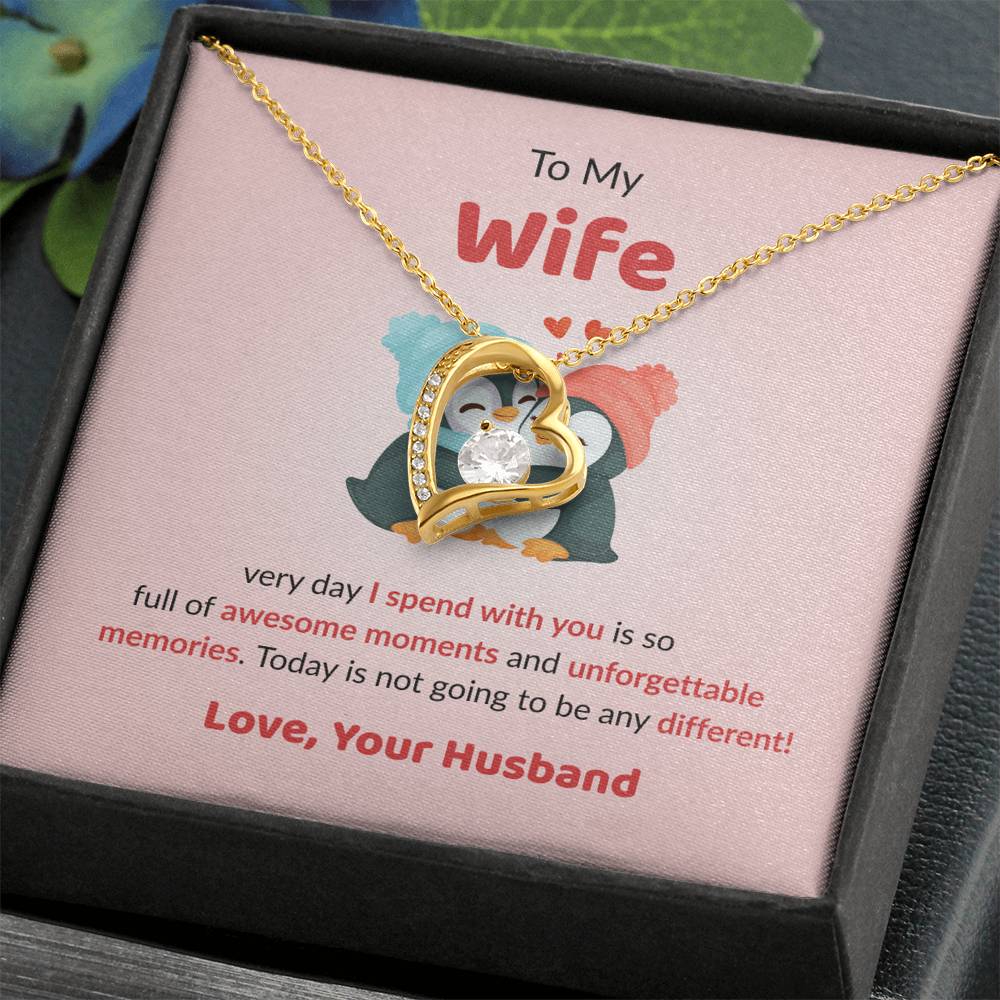 Forever Love Necklace for Wife – Forever & Always Love Note Included