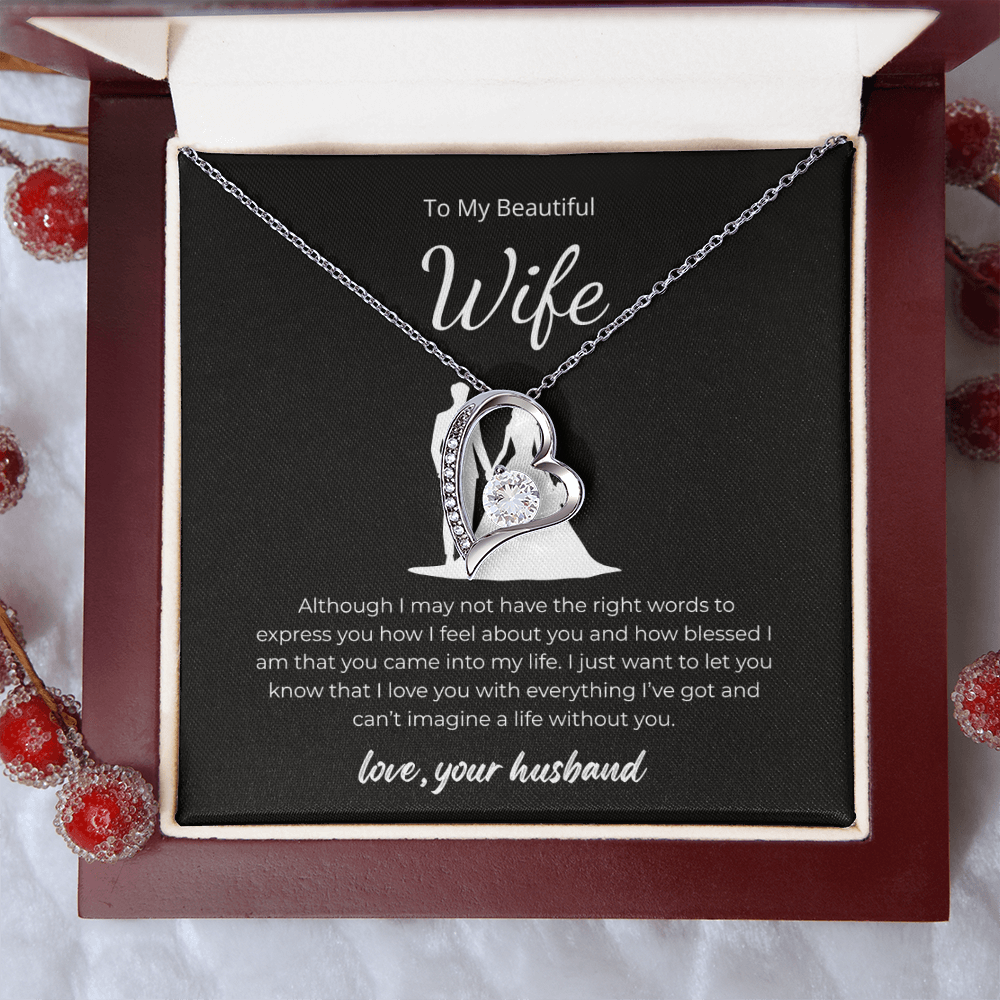Forever Love Necklace for Wife – Personalized Gift Message Card