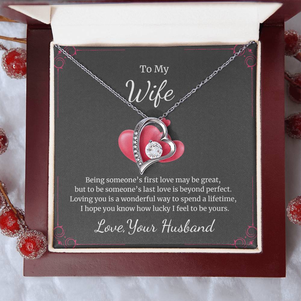 Forever Love Necklace for Wife – Heartfelt Gift with Personalized Card