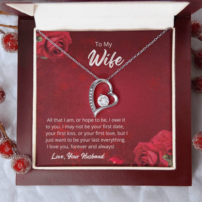 Forever Love Necklace for Wife – Valentine’s Day Gift Message Card