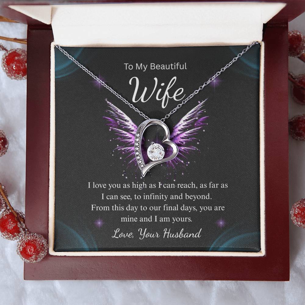 Forever Love Necklace for Wife – Deep Love Message Card Gift