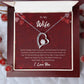 Forever Love Necklace for Wife – Wedding Day Keepsake with Note