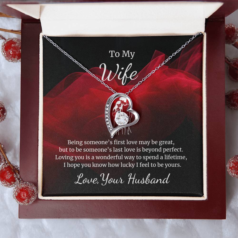 Forever Love Necklace for Wife – You Are My Everything Gift Card