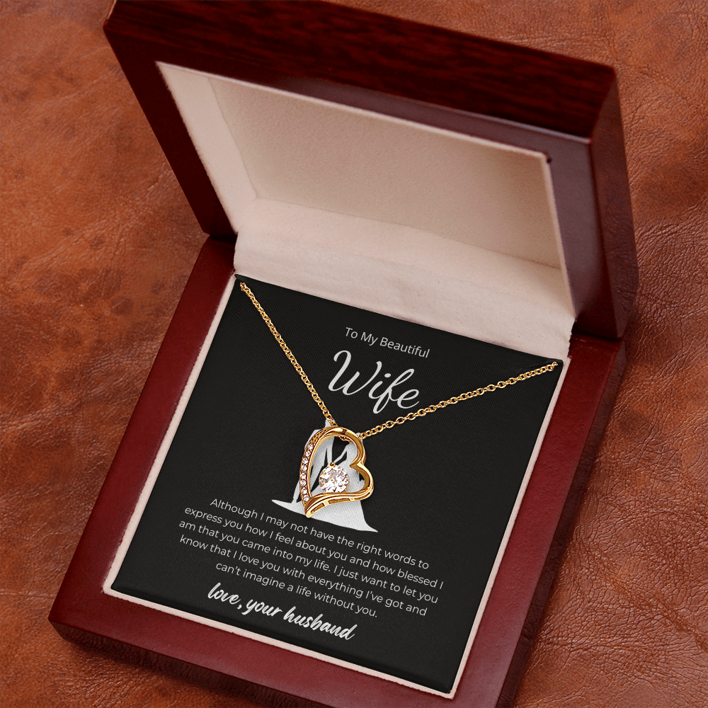 Forever Love Necklace for Wife – Personalized Gift Message Card