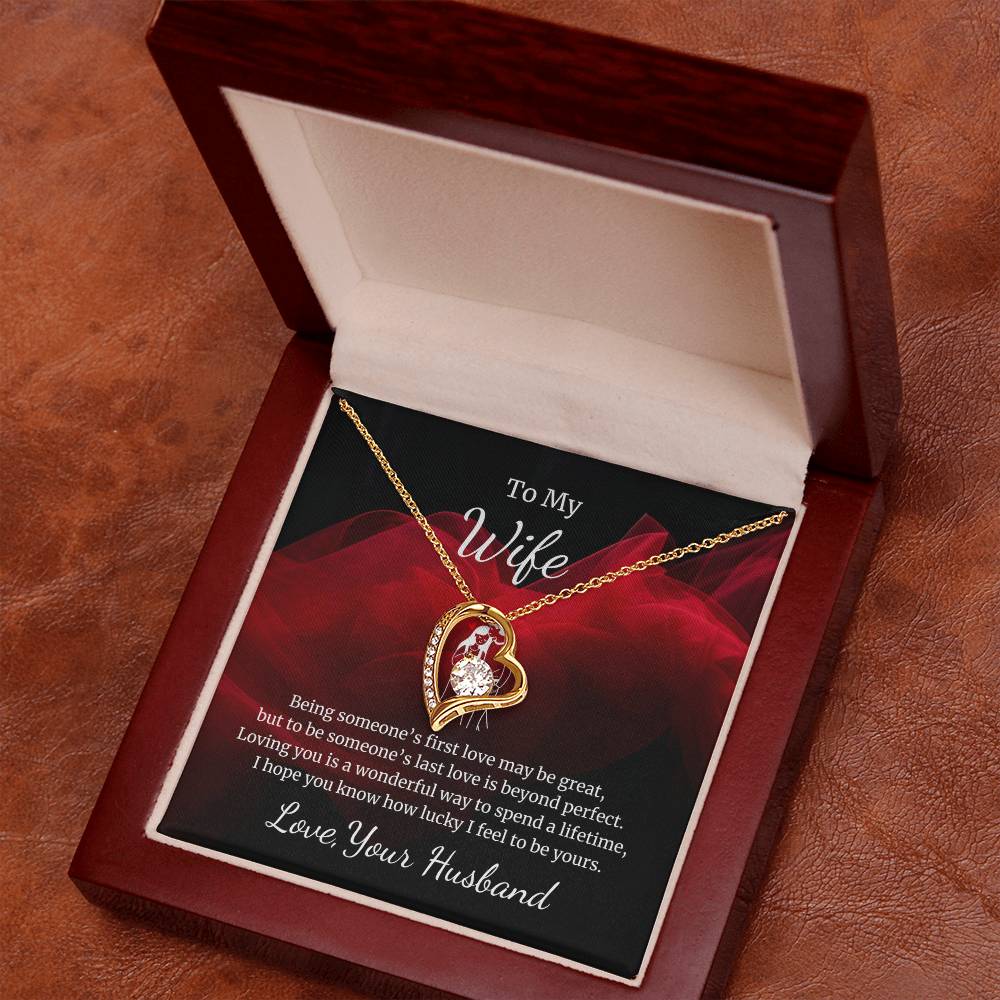 Forever Love Necklace for Wife – You Are My Everything Gift Card