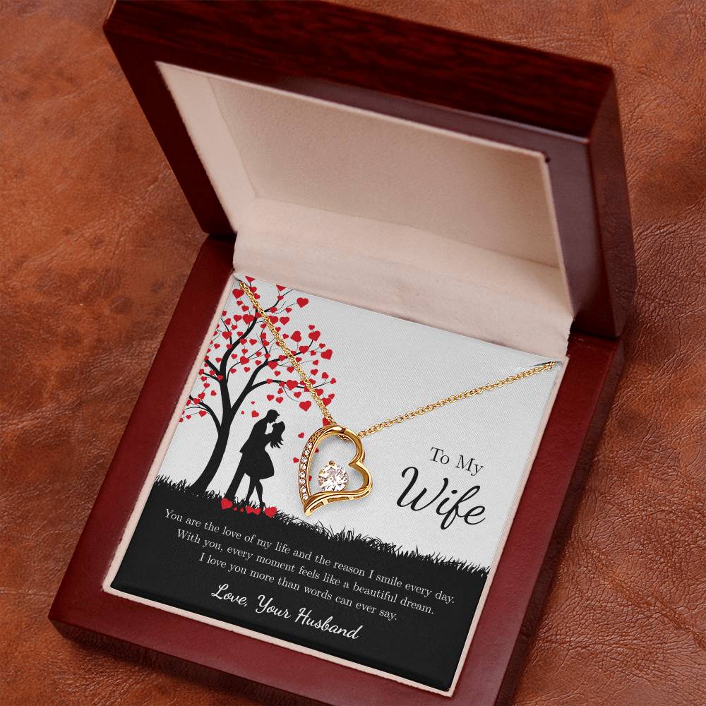 Forever Love Necklace for Wife – Soulmate Gift with Custom Card